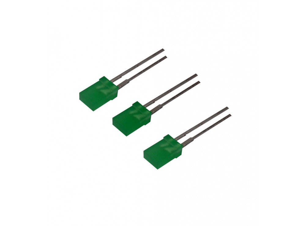 LED تخت مات سبز لبه دار 1.5x6