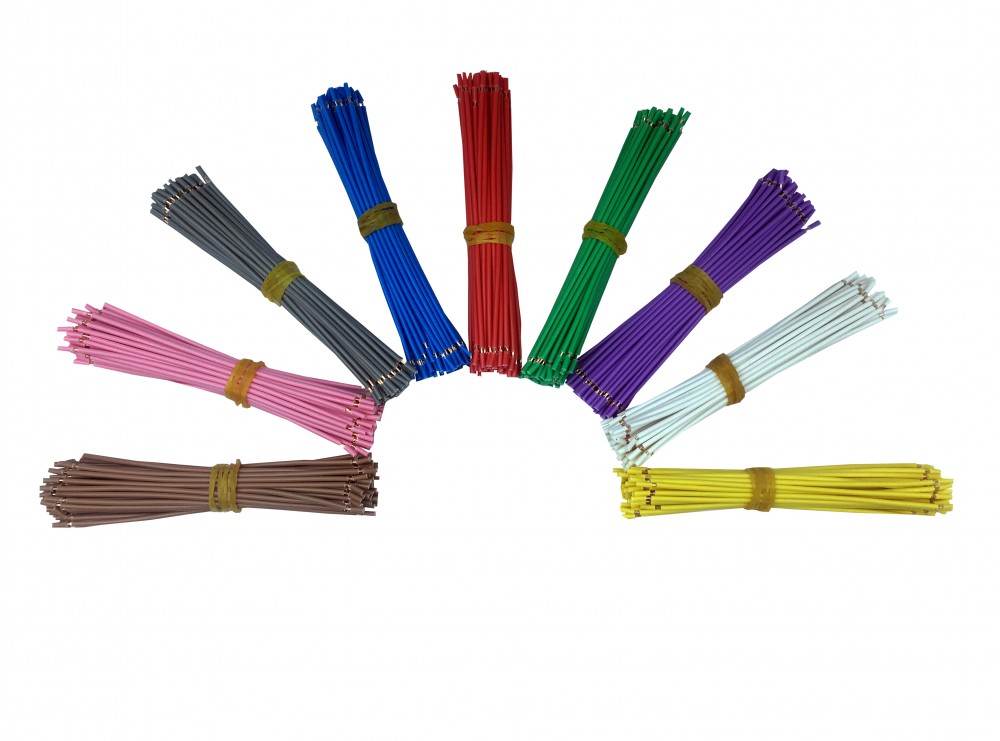 سیم افشان سایز 0.25 آبی 10cm دو سر لخت 