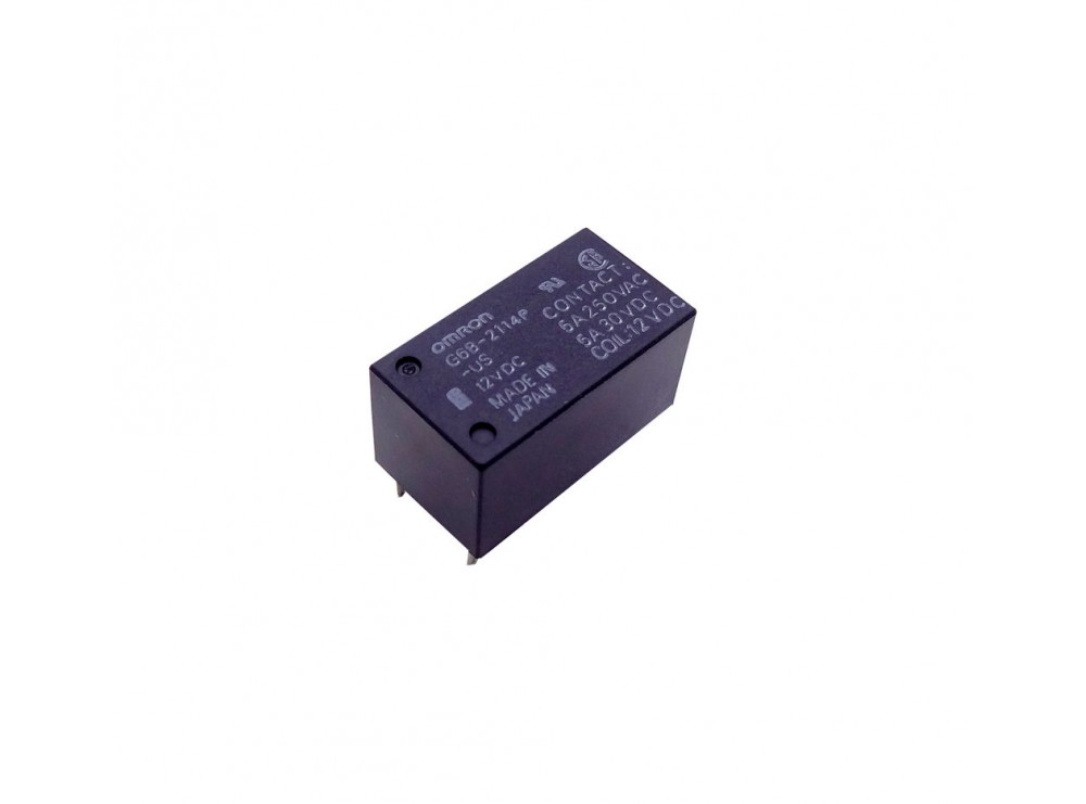 رله 12V مینیاتوری 6 پایه ژاپنی مارک OMRON کد G6B-2114P
