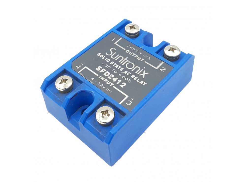 رله حالت جامد SSR مرغوب 240VAC-12A مارک SUNTRONIX کد SFD2412