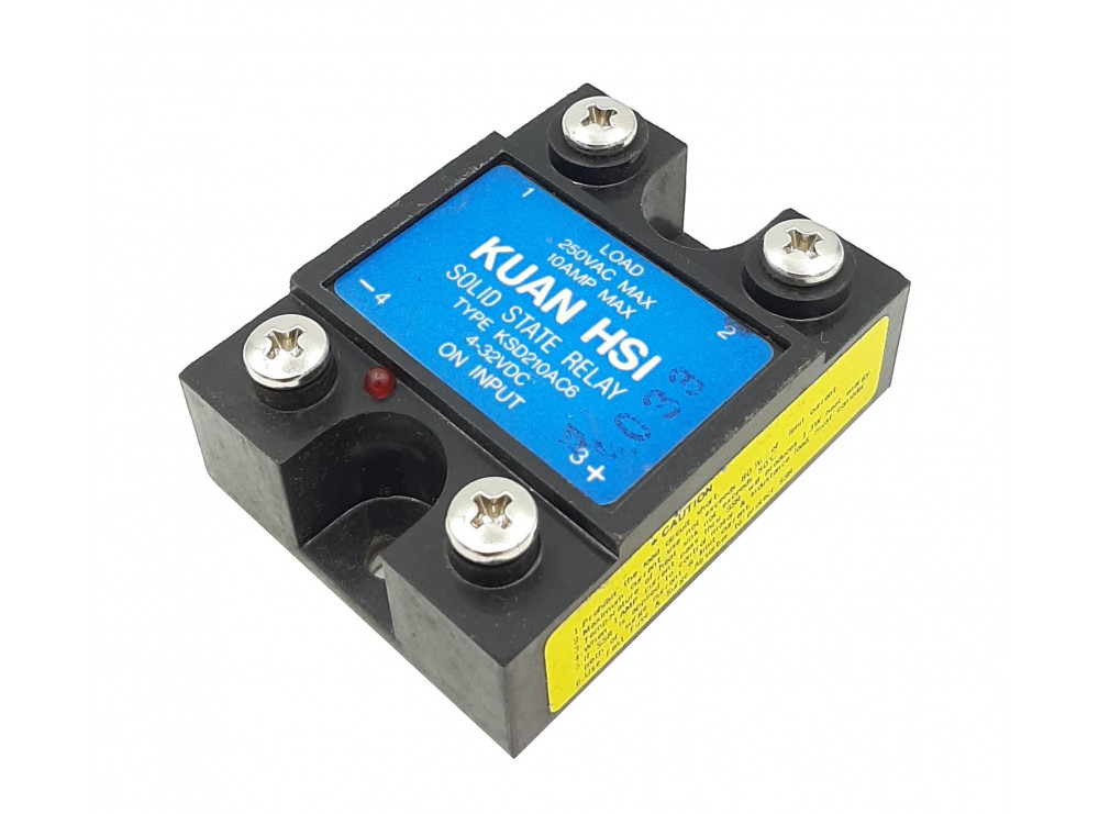 رله حالت جامد SSR مرغوب 250VAC-10A مارک KUAN HSI کد KSD210AC6