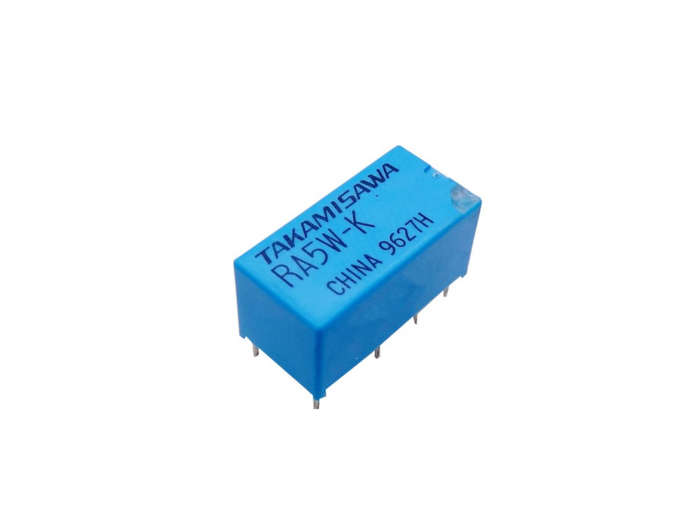 رله 5V مینیاتوری 8 پایه مارک TAKAMISAWA کد RA5W-K