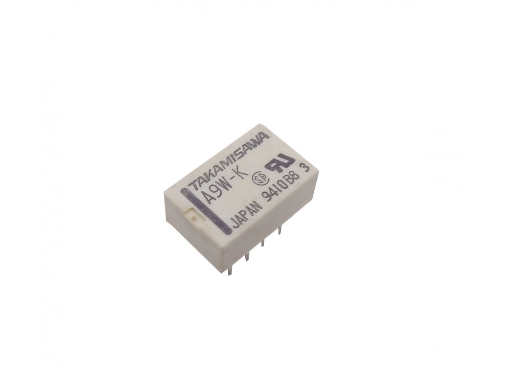 رله 9V مینیاتوری 10 پایه ژاپنی مارک TAKAMISAWA کد A9W-K