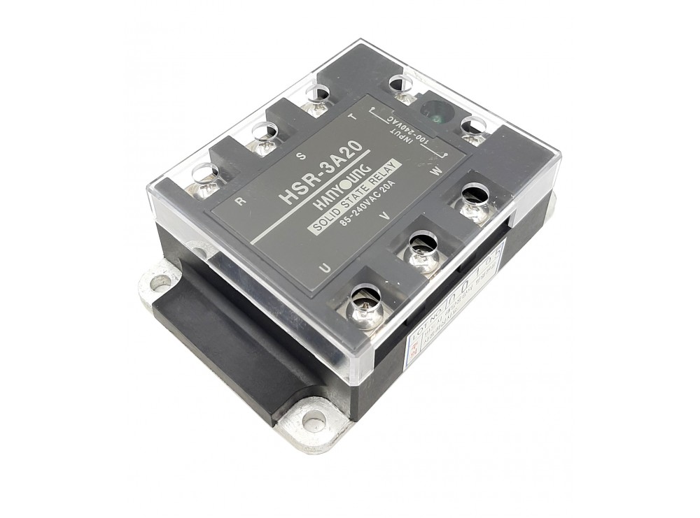 رله حالت جامد SSR سه فاز مرغوب HANYOUNG کره ای 240VAC-20A کد HSR-3A20