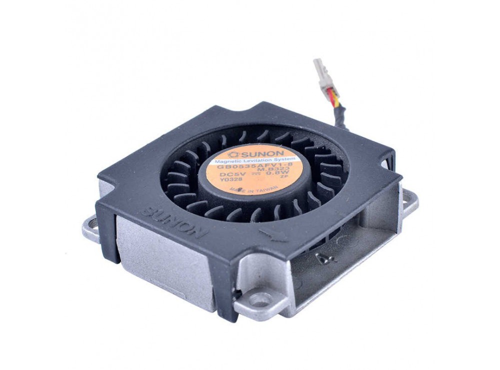 فن مینی بلوور 5 ولت سه سیمه سایز 2.5X2.5 مارک SUNON مدل GB0535AFV1 دارای هیت سینک فلزی