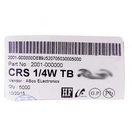 مقاومت فشرده 330K اهم 1/4W کره ای مارک ABCO سری CRS 