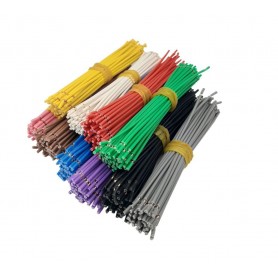 سیم افشان سایز 0.25 زرد 15cm دو سر لخت بسته50 تایی سیم افشان سایز 0.25 زرد 15cm دو سر لخت
