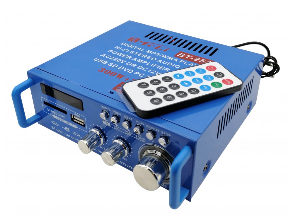 آمپلی فایر بلوتوثی دوبل 300W فلش خور TELI مدل BT-253