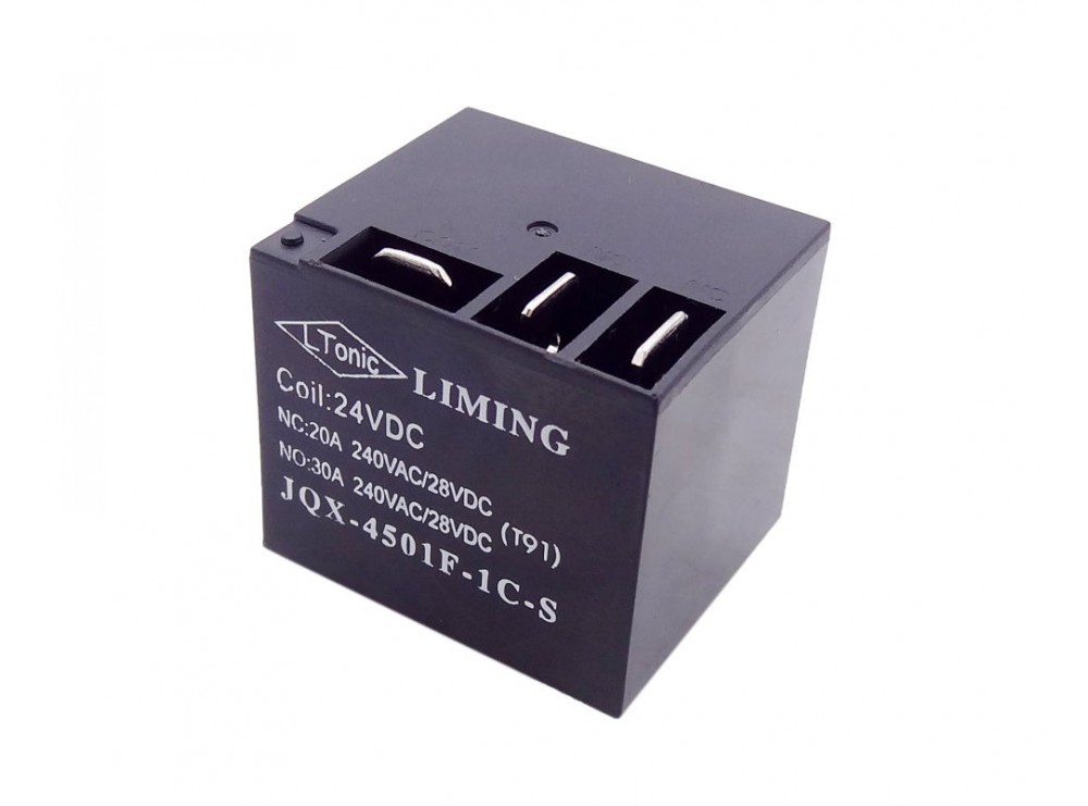 رله فیش خور - کولری 24 ولت 30 آمپر T91 مارک LIMING کد JQX-4501F-1C-S