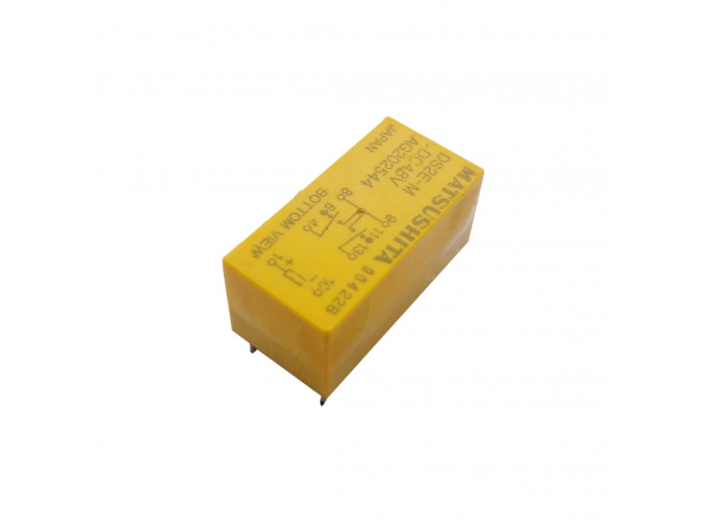 رله 48V مینیاتوری 8 پایه ژاپنی مارک MATSUSHITA کد DS2E-M