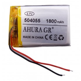 باتری لیتیوم پلیمر 3.7v ظرفیت 1800mAh مارک AHURA.GR کد 504055