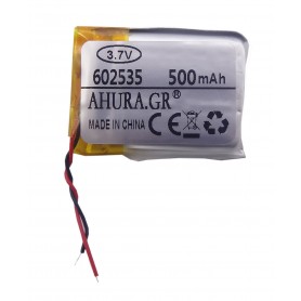 باتری لیتیوم پلیمر 3.7v ظرفیت 500mAh مارک AHURA.GR کد 602535