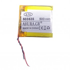 باتری لیتیوم پلیمر 3.7v ظرفیت 500mAh مارک AHURA.GR کد 503535