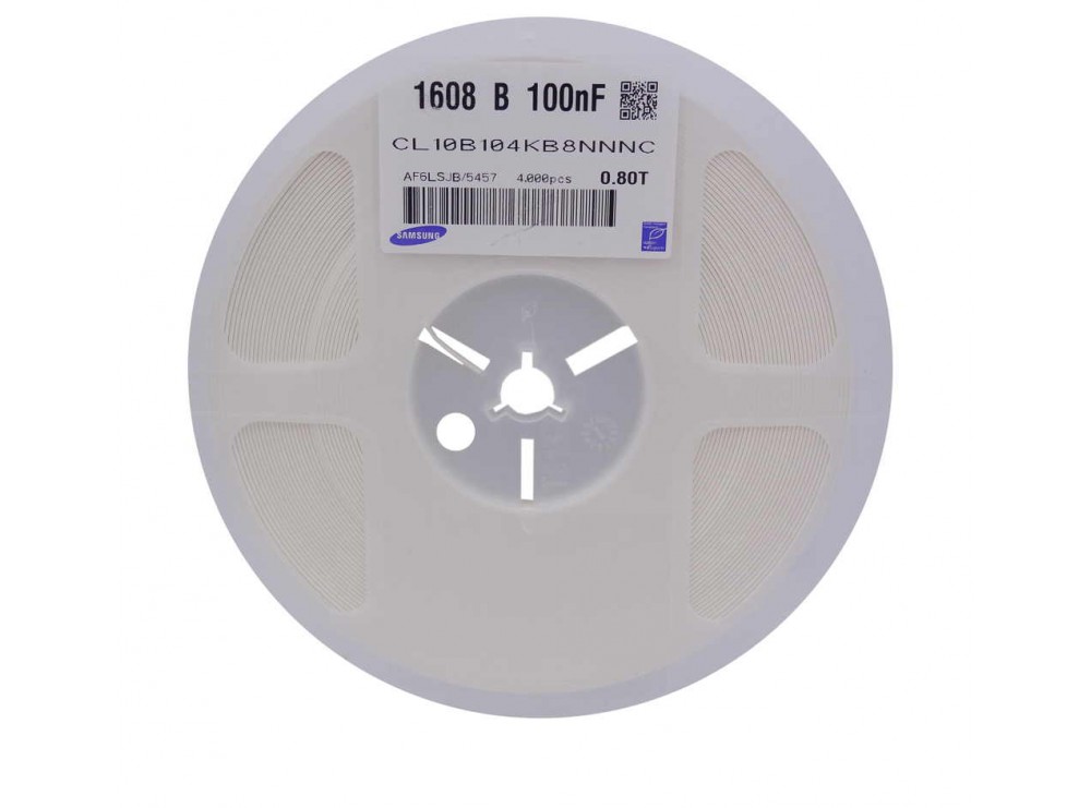 خازن 100nF پکیج 0603 SMD 