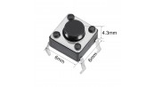 تک سوئیچ 6x6x4.3mm طوسی
