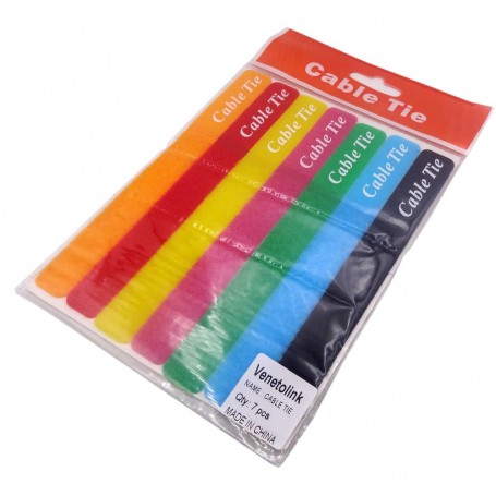 بست پارچه ای هفت رنگ 18 سانتی متری عرض 20mm