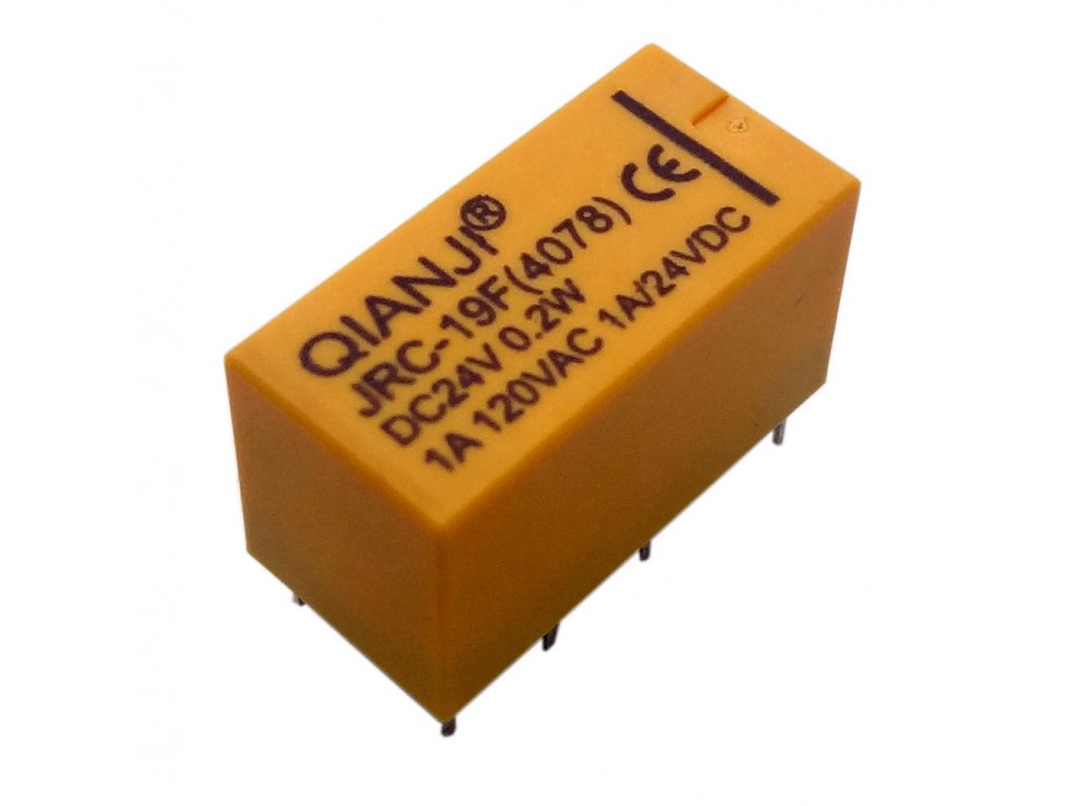رله مخابراتی 24V بوبین وسط 8 پین مارک QIANJI کد JRC-19F(4078)
