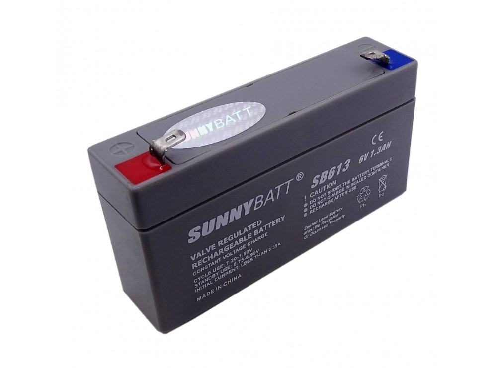 باتری خشک 6 ولت 1.3 آمپر ساعت مارک SUNNYBATT