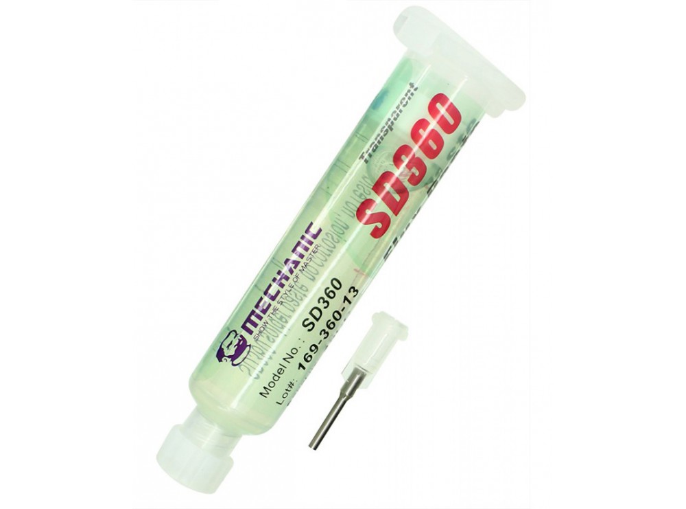 خمیر فلاکس حرفه ای 10cc سرنگی Mechanic مدل SD360 به همراه پوشر پلاستیکی