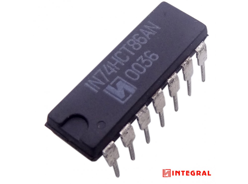 تراشه 74HCT86AN گیت XOR پکیج DIP مارک INTEGRAL