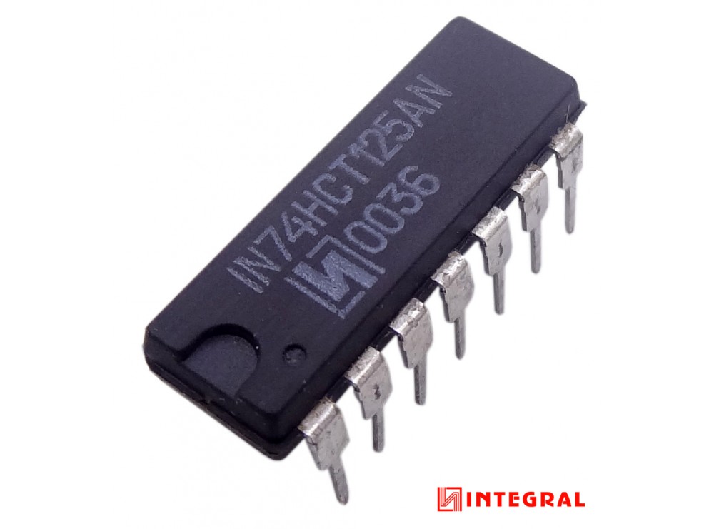 تراشه بافر 74HCT125AN پکیج DIP مارک INTEGRAL