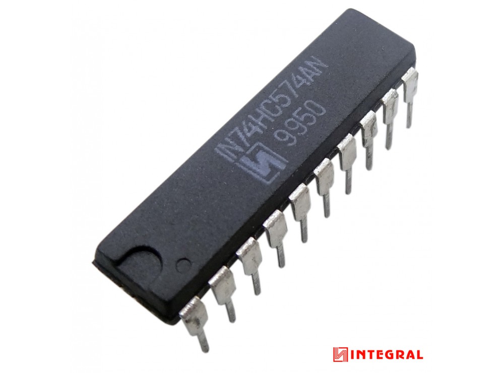 تراشه فلیپ فلاپ 74HC574AN پکیج DIP مارک INTEGRAL