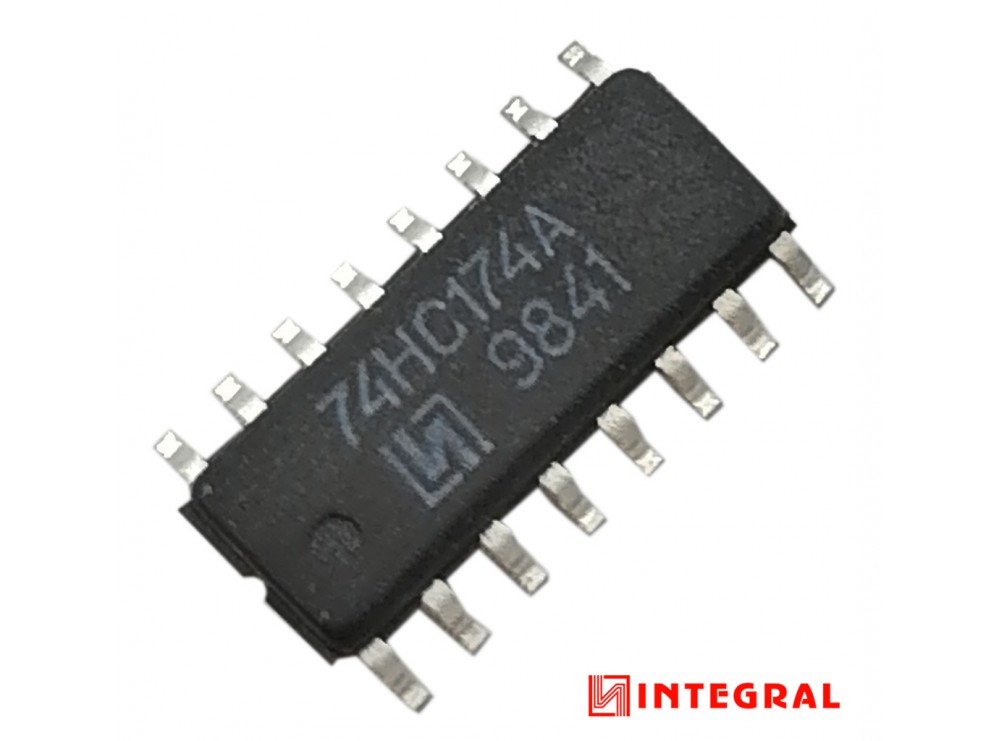 تراشه فلیپ فلاپ 74HC174AD پکیج SOP-16 مارک INTEGRAL