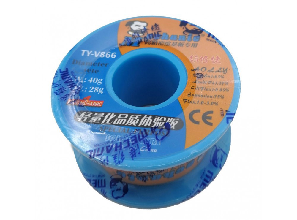 سیم لحیم 0.3mm 40gr مارک Mechanic مدل TY-V866