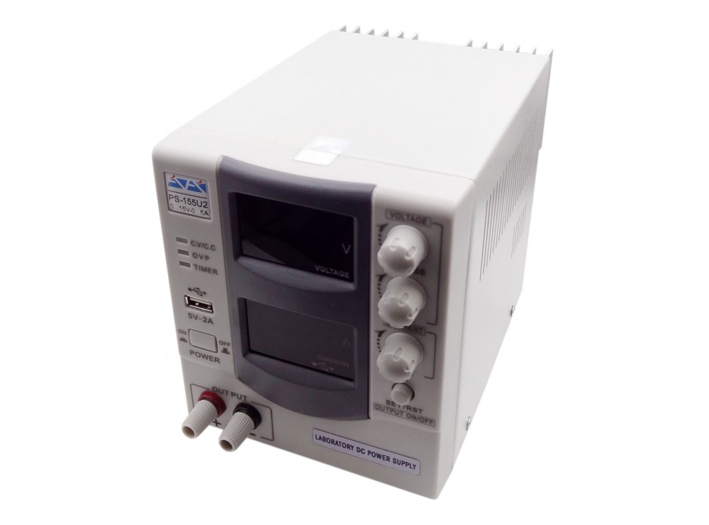منبع تغذیه دیجیتال 0 تا 15 ولت 5 آمپر آداک ADAK مدل PS-155U2