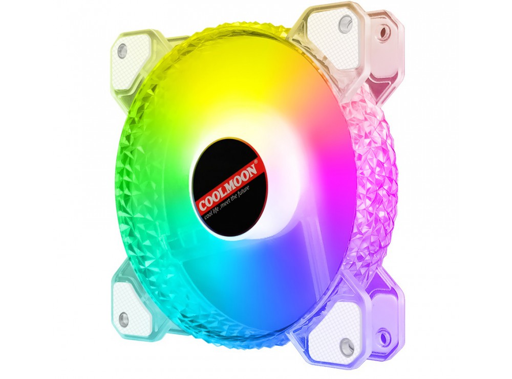 فن کیس LED کنترلی 12V سایز 12X12 مدل Diamond مارک COOLMOON