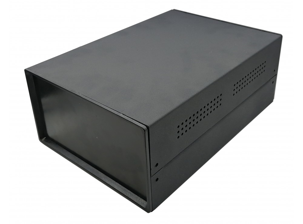 جعبه فلزی با پنل پلاستیکی سایز 200x180x100mm