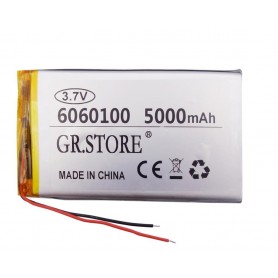 باتری لیتیوم پلیمر 3.7v ظرفیت 5000mAh مارک GR.STORE کد 6060100