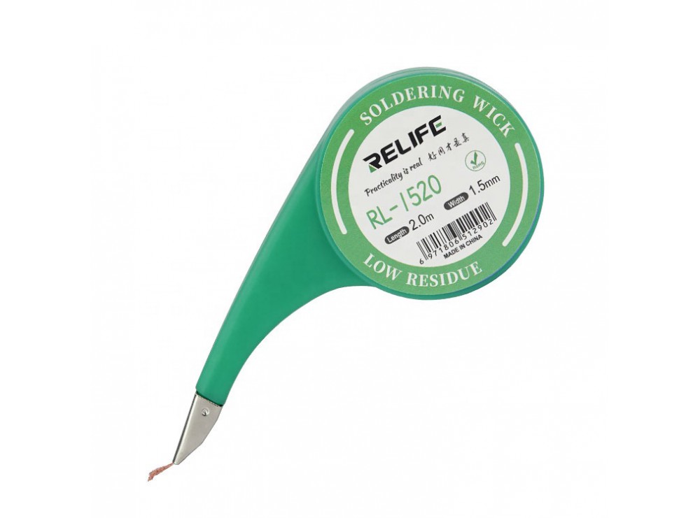 سیم قلع کش حلزونی 1.5متری عرض 2mm مارک RELIFE مدل RL-1520