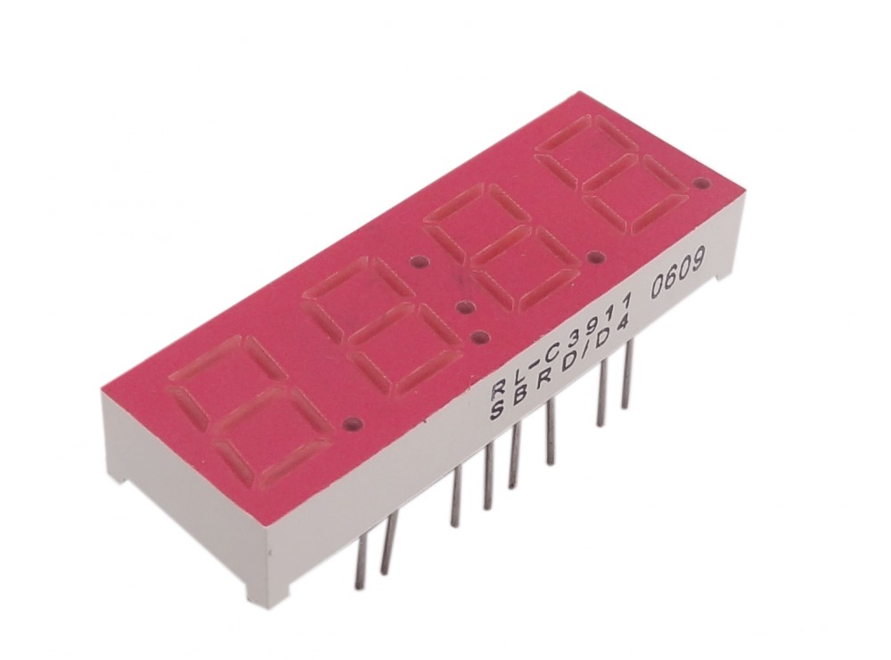 سون سگمنت 4 دیجیت ساعتی 0.39 اینچ قرمز کاتد مشترک کد RL-C3911