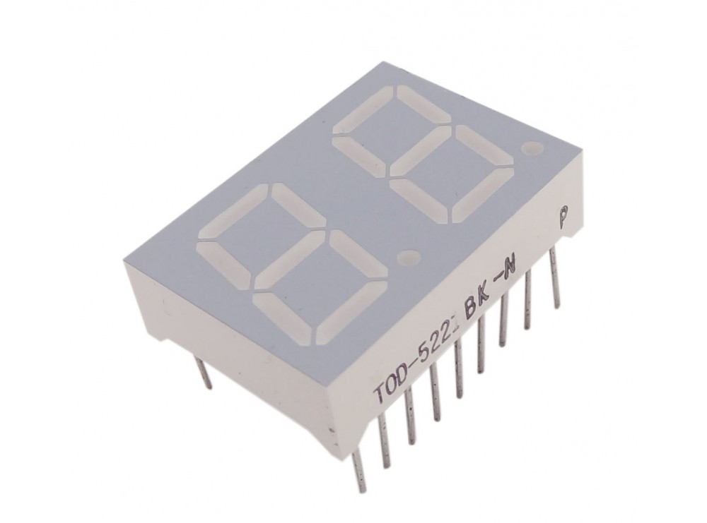 سون سگمنت 2 دیجیت 0.5 اینچ قرمز آند مشترک کد TOD-5221BK