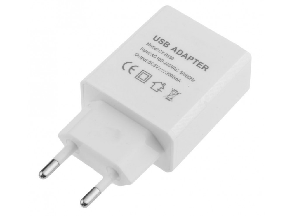 آداپتور 5 ولت 3A با خروجی USB مدل CY-0530