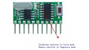 گیرنده ریموت کد لرن 4 کاناله ASK 433MHz سوپرهترودین مدل RM03 V3.0