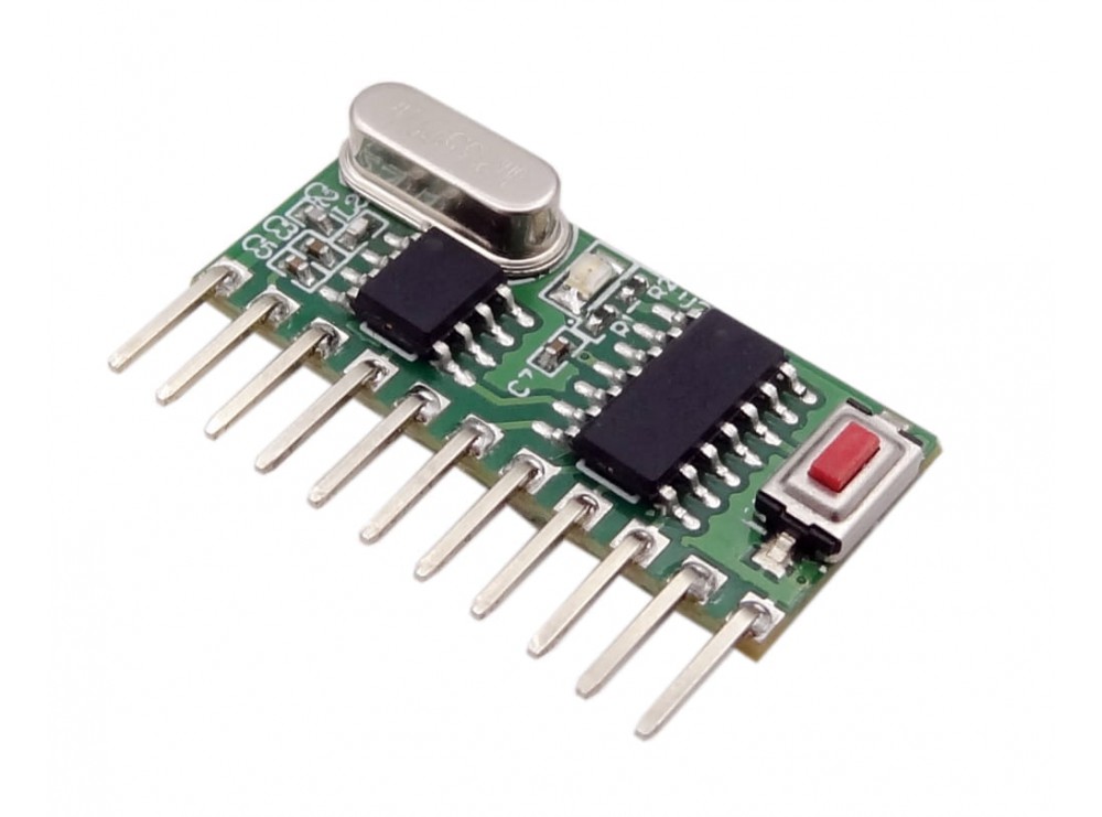 گیرنده ریموت کد لرن 4 کاناله ASK 433MHz سوپرهترودین مدل RM03 V3.0
