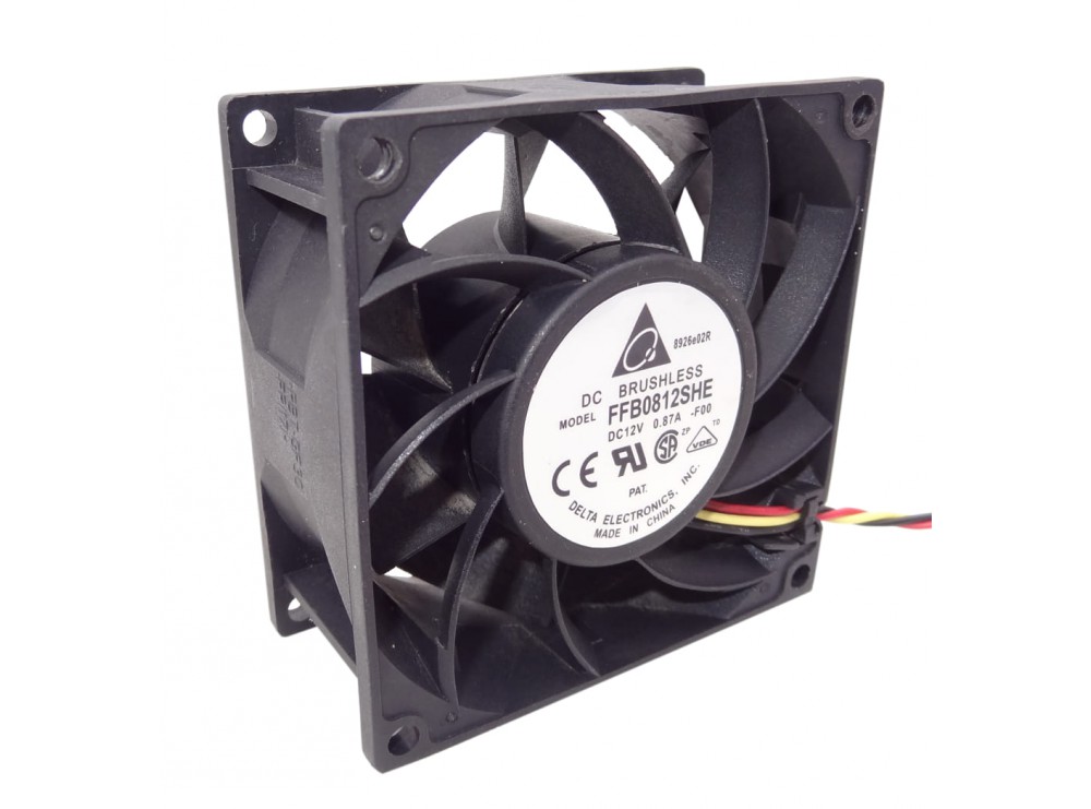 جت فن بلبرینگی 12V-0.87A سایز 8x8x3.8 مارک DELTA مدل FFB0812SHE
