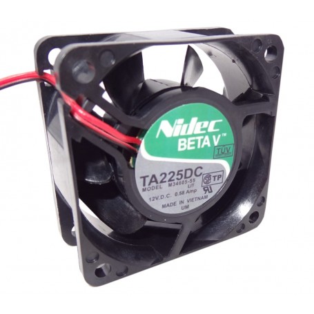 جت فن بلبرینگی 12V-0.58A سایز 6x6x2.5 مارک NIDEC مدل TA225DC M34605-55