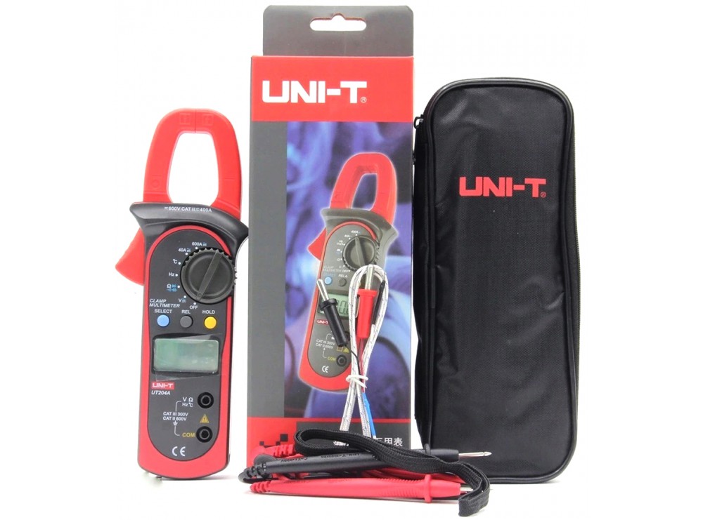 کلمپ متر دیجیتال AC-DC ـ 600 آمپر UNI-T به همراه ترمومتر مدل UT204A