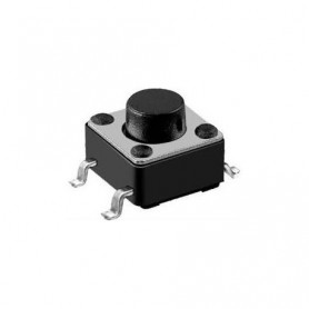 تک سوئیچ 6x6x6 چهار پایه SMD مشکی 