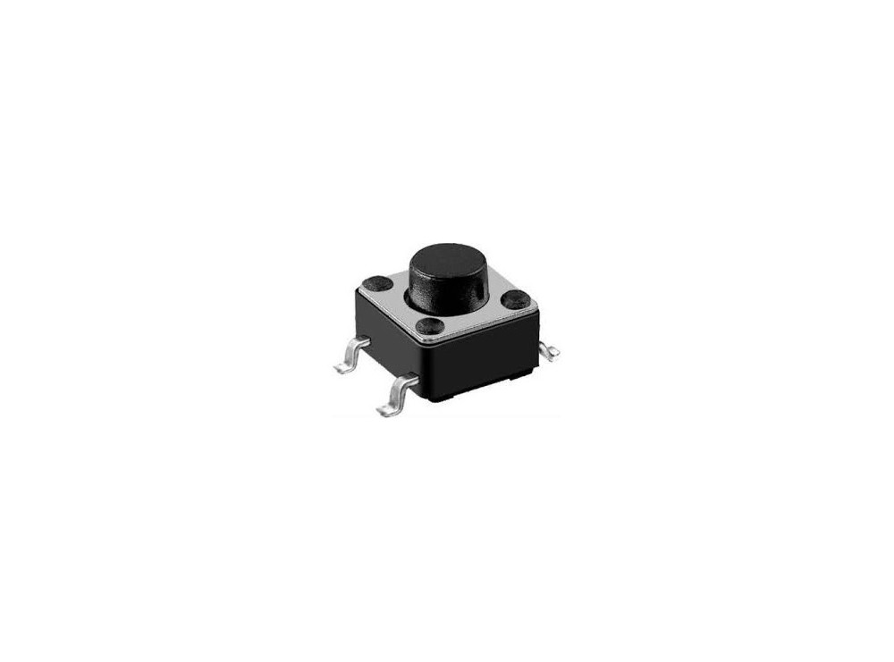 تک سوئیچ 6x6x6 چهار پایه SMD مشکی 