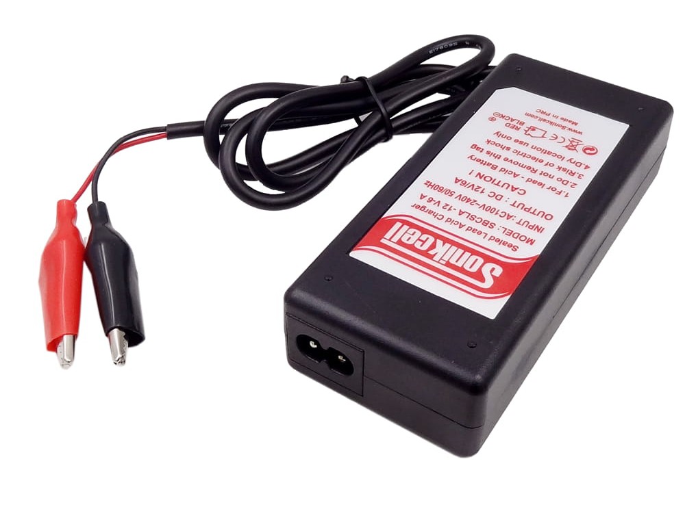 شارژر باتری اسیدی 12v 6A مارک Sonikcell