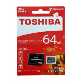 کارت حافظه MicroSDHC Class10 U3 مارک Toshiba ظرفیت 64GB