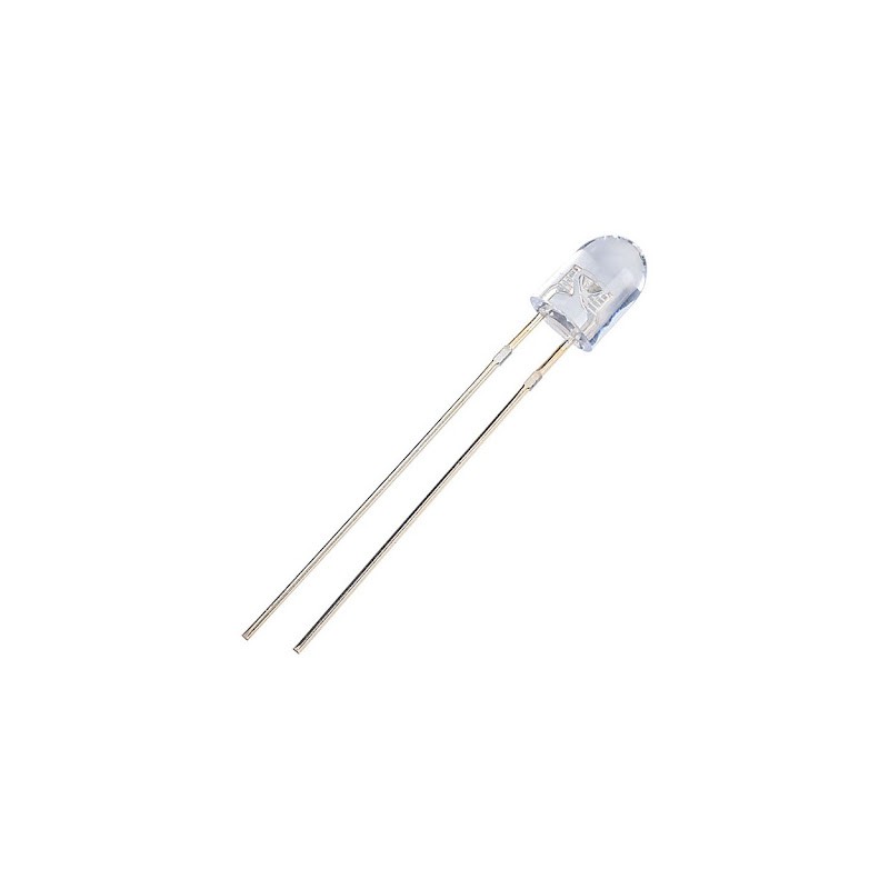 LED اوال 5mm قرمز شفاف 