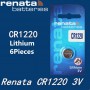 باتری سکه ای 3 ولت CR1220 مارک Renata