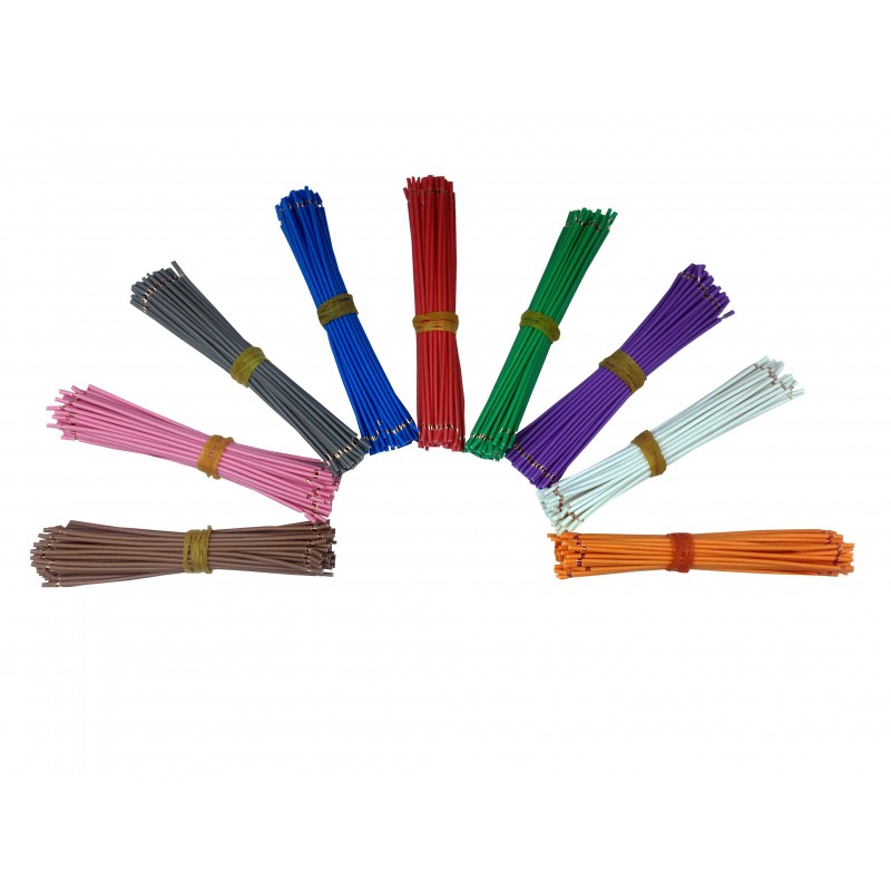 سیم افشان سایز 0.25 نارنجی 10cm دو سر لخت 
