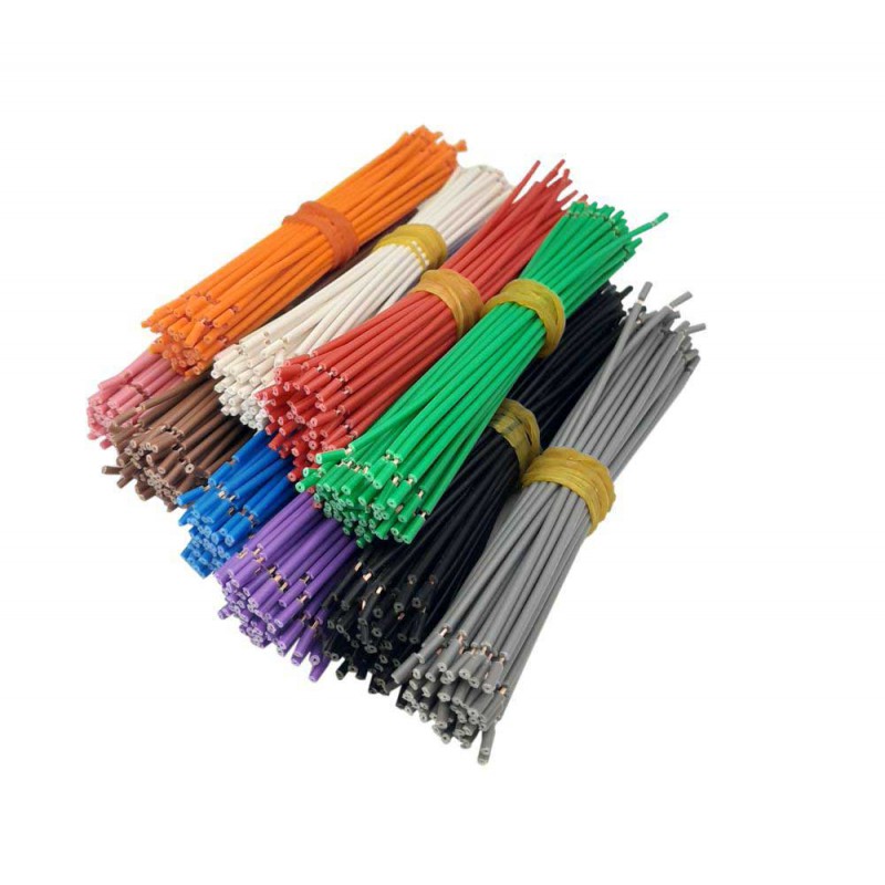 سیم افشان سایز 0.25 نارنجی 15cm دو سر لخت 