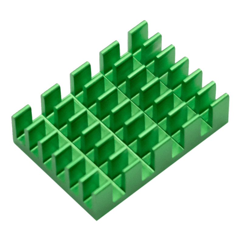 هیت سینک مخصوص پردازنده و تراشه های SMD رنگ سبز سایز 20x14x6mm